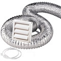 Deflecto Deflecto SK5WF Supurr-Vent White Louvered Dryer Vent Kit - 4" x 5' SK5WF